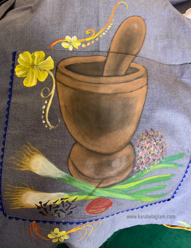 Hand-Painted Karabela Apron: PILON – Karabelaglam